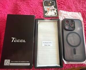TOCOL iPhone 14 Pro Case Matte Black 2+1 Kit with Screen Protectors and MagSafe